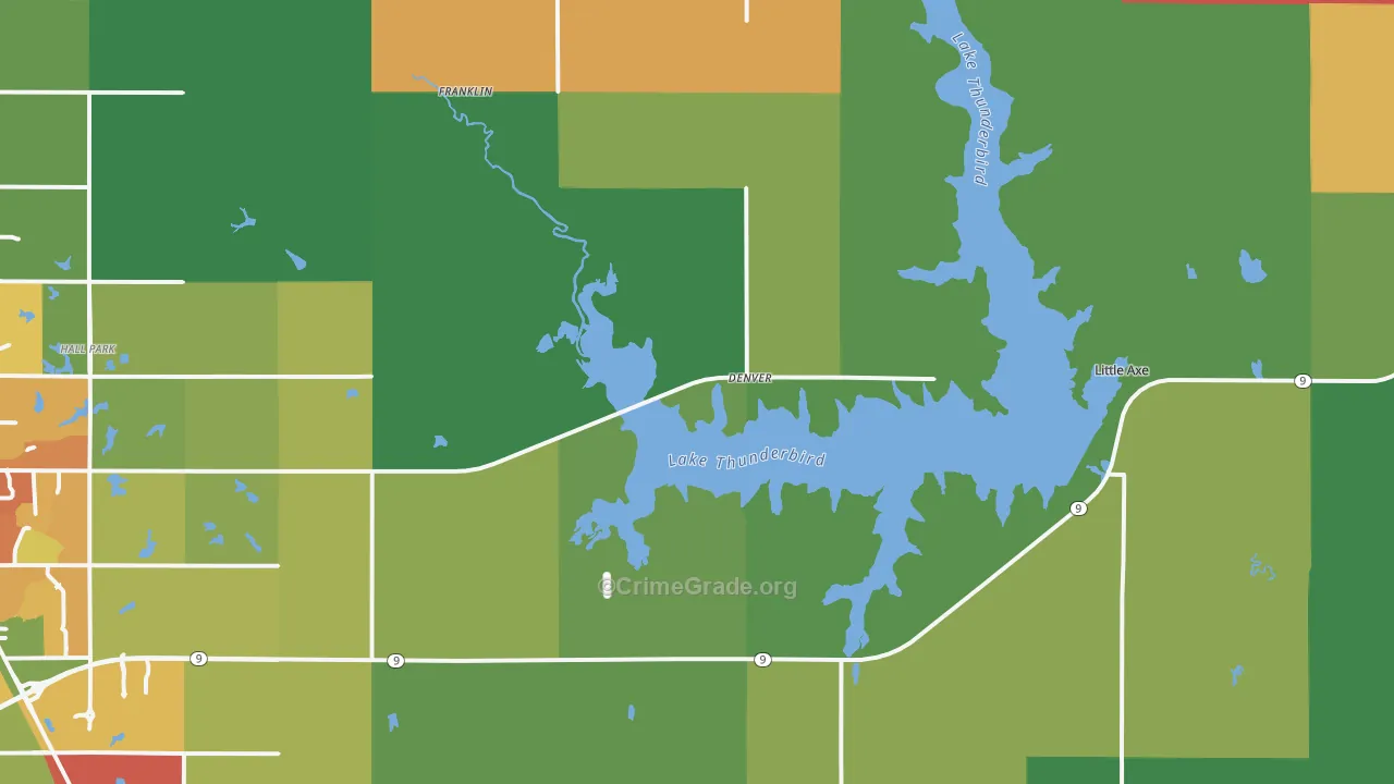 73026, OK Map of Theft Rates