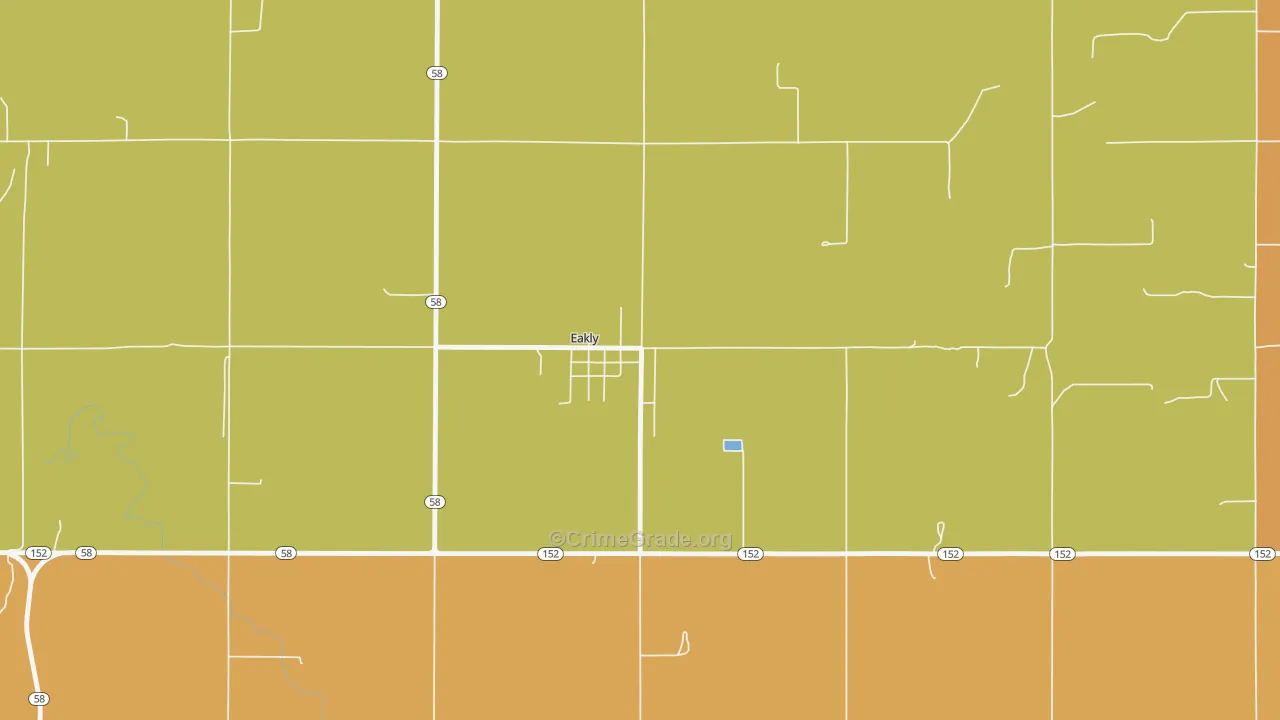 73033, OK Map of Theft Rates