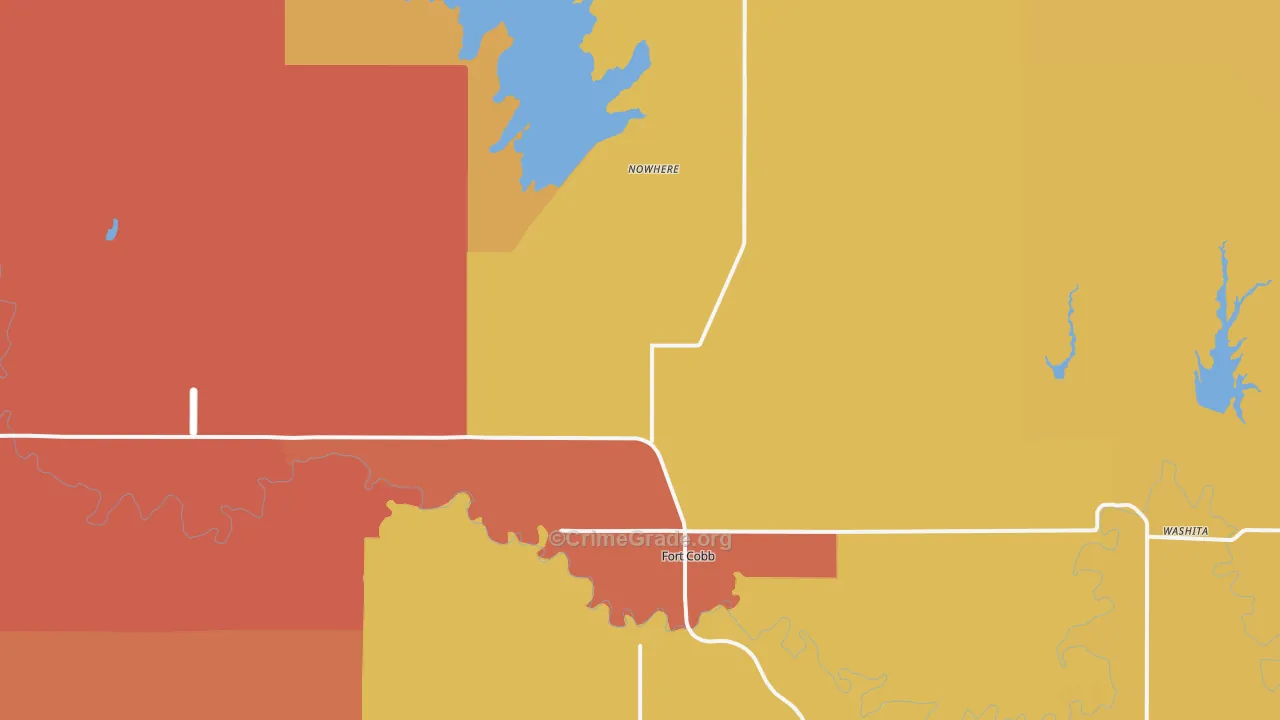 73038, OK Map of Theft Rates