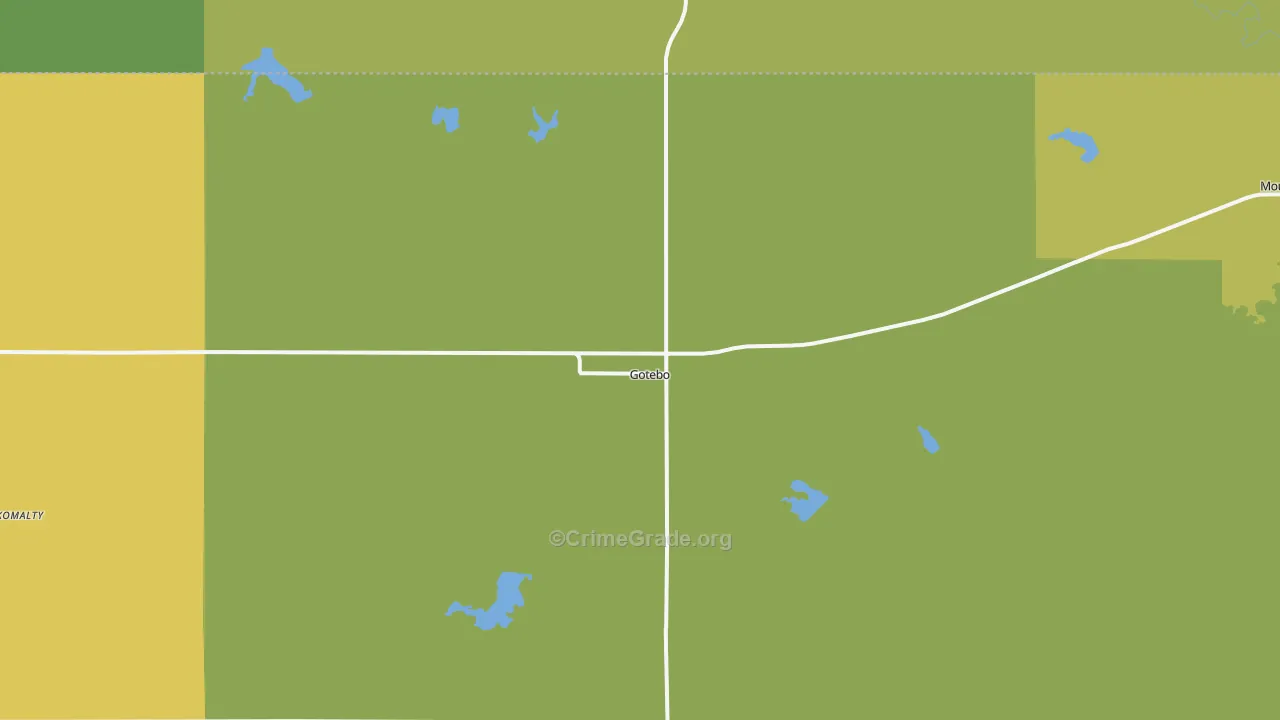 73041, OK Map of Theft Rates