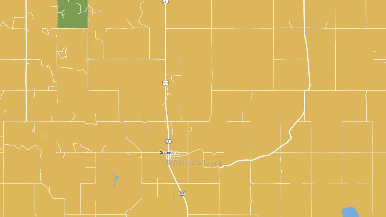 73042, OK Map of Theft Rates