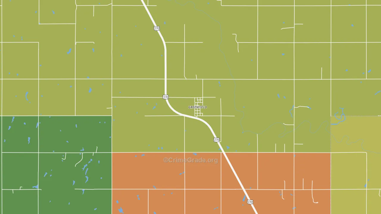 73043, OK Map of Theft Rates