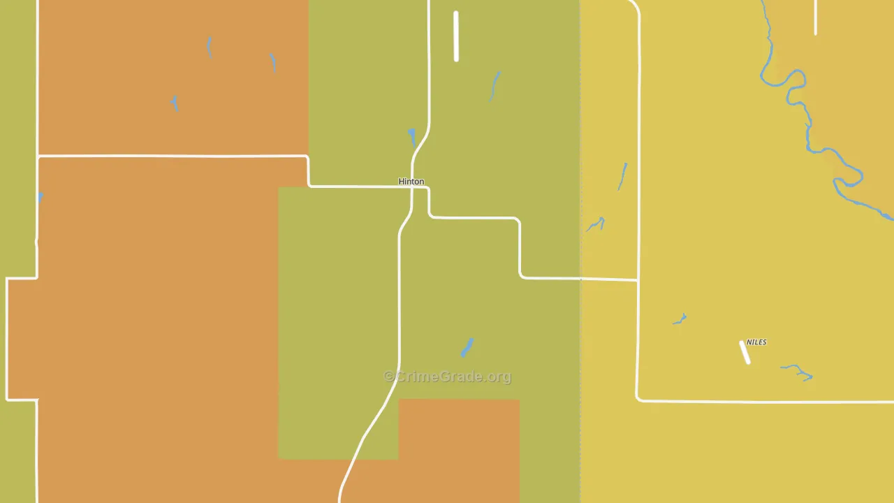 73047, OK Map of Theft Rates