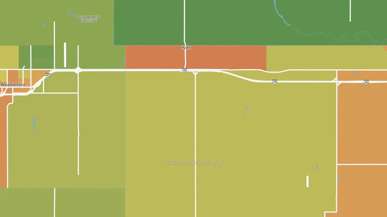 73048, OK Map of Theft Rates