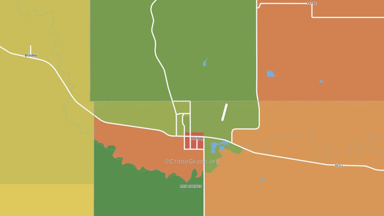 73052, OK Map of Theft Rates