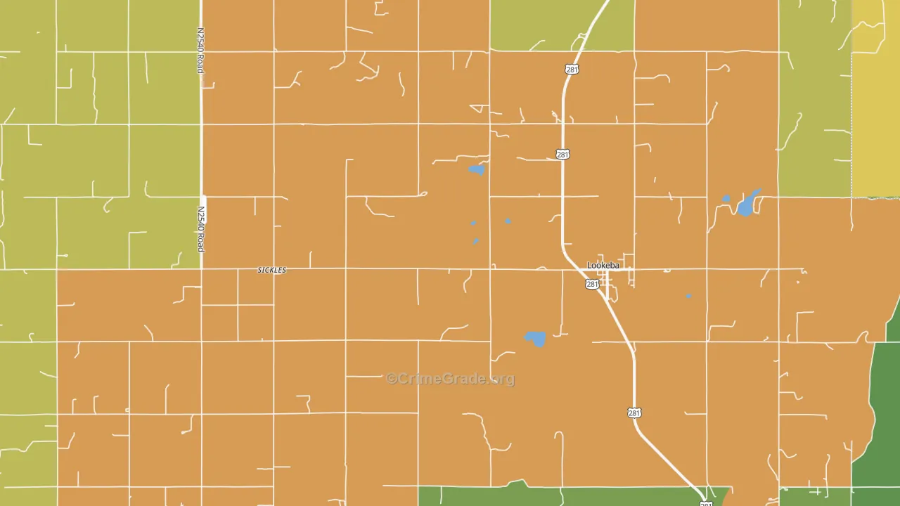 73053, OK Map of Theft Rates