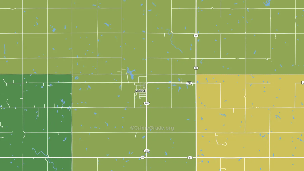 73056, OK Map of Theft Rates