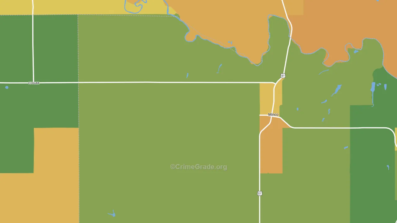 73059, OK Map of Theft Rates