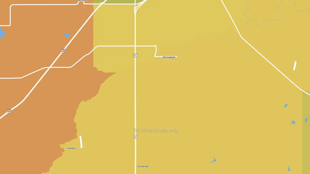 73067, OK Map of Theft Rates