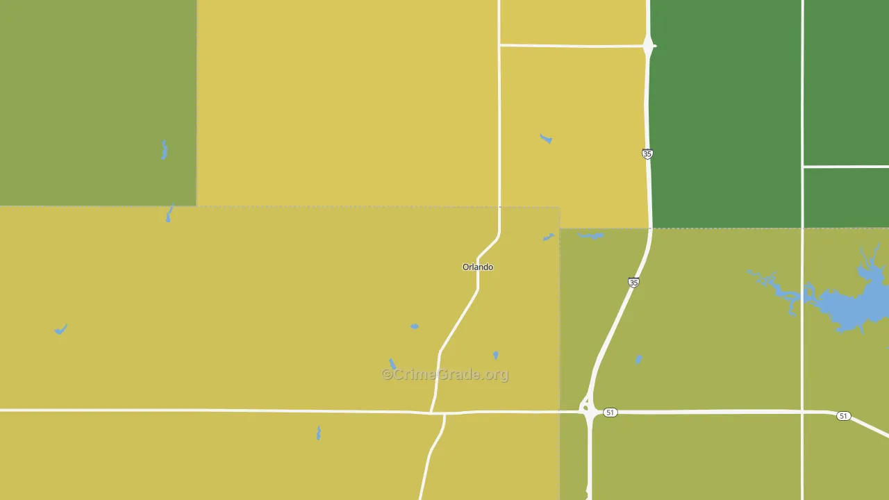 73073, OK Map of Theft Rates