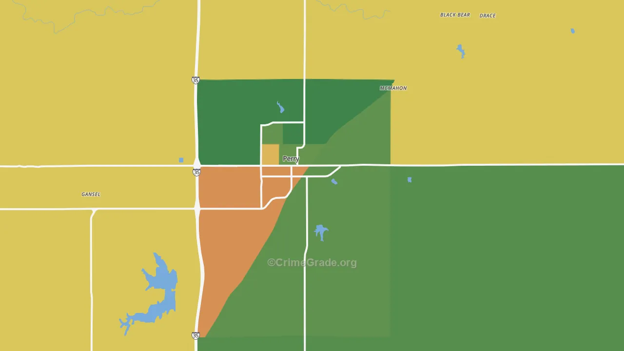 73077, OK Map of Theft Rates