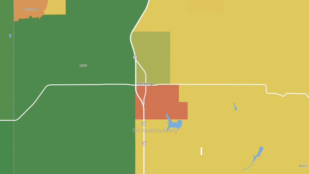 73082, OK Map of Theft Rates