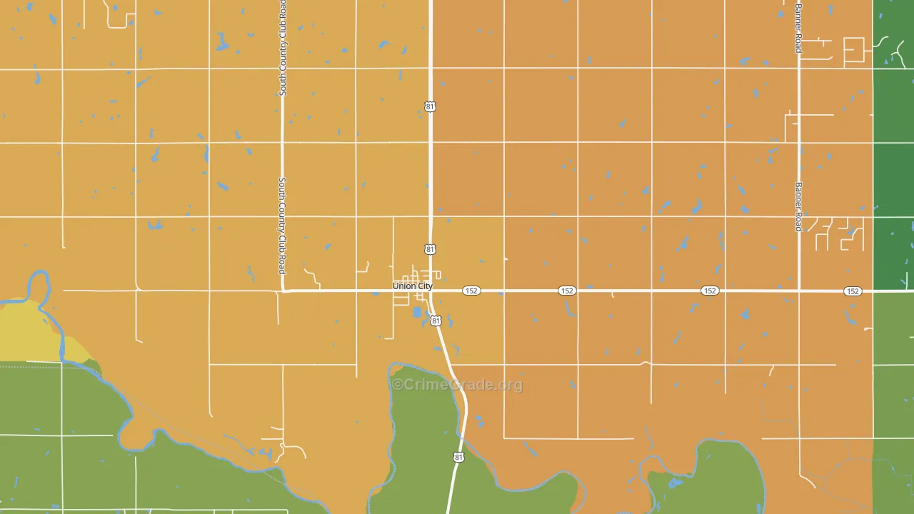 73090, OK Map of Theft Rates