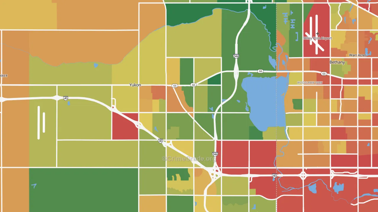 73099, OK Map of Theft Rates