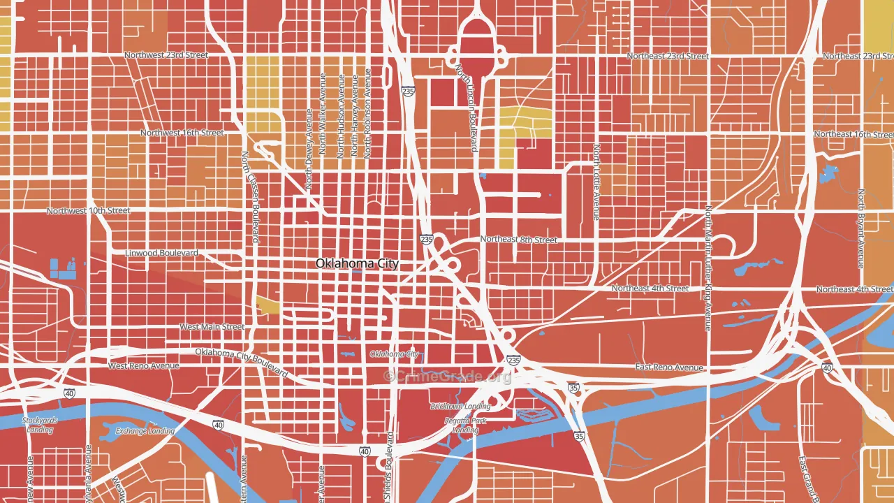73104, OK Map of Theft Rates