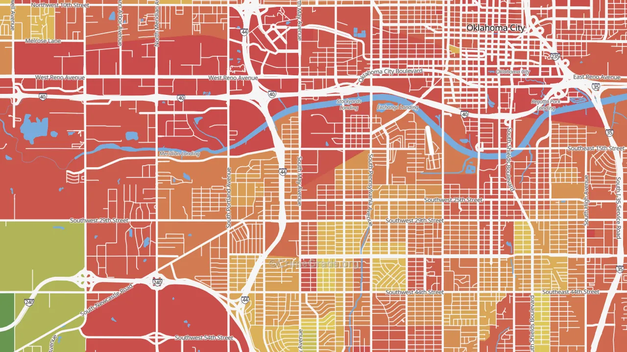 73108, OK Map of Theft Rates