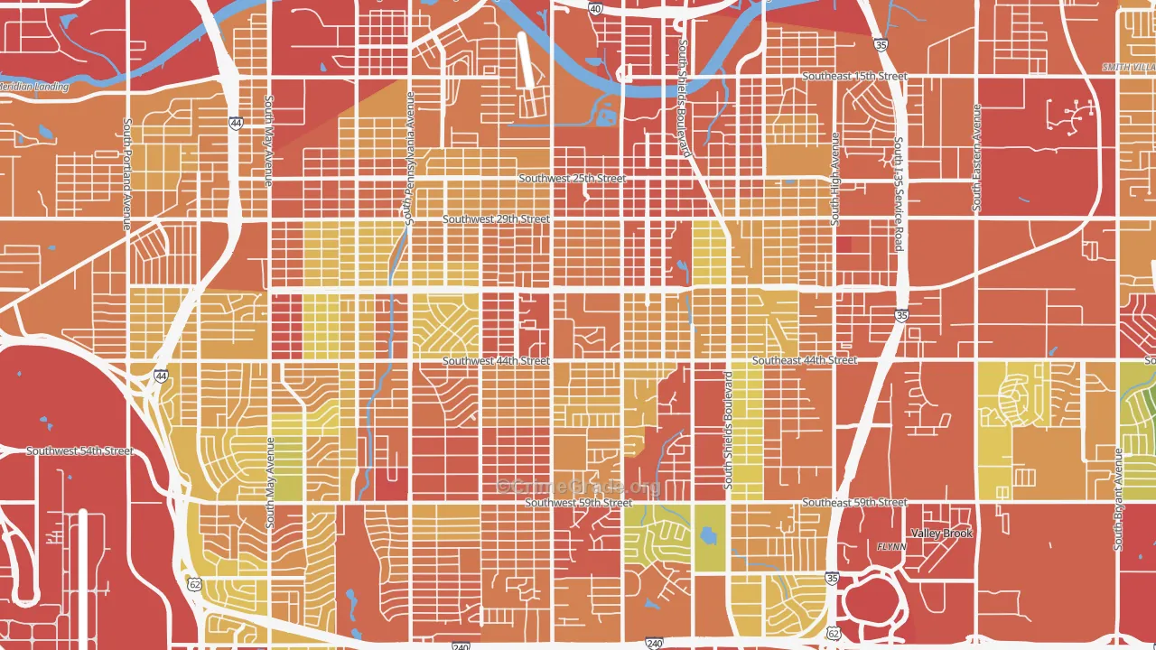 73109, OK Map of Theft Rates