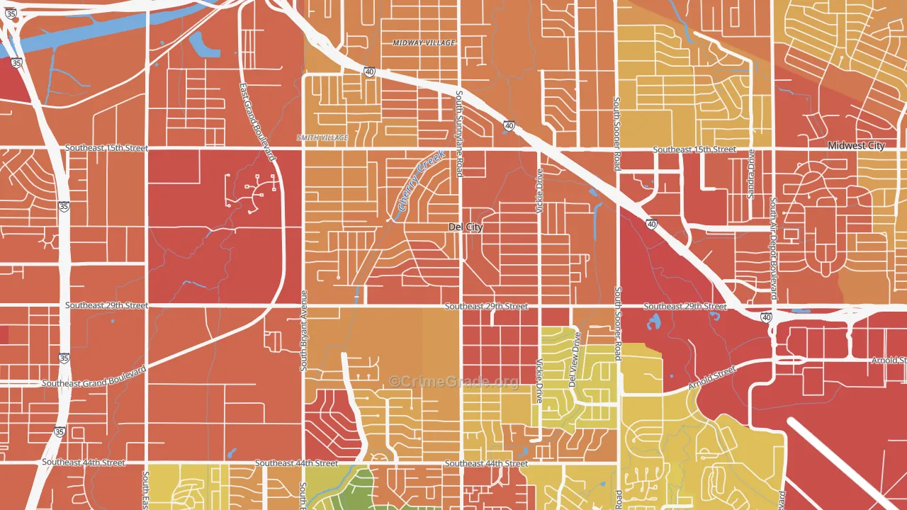73115, OK Map of Theft Rates