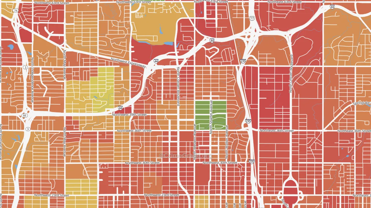 73118, OK Map of Theft Rates