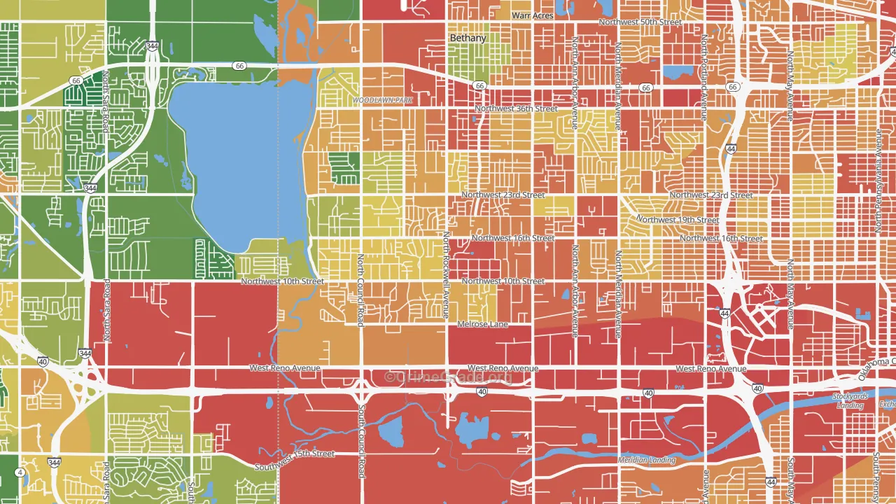 73127, OK Map of Theft Rates