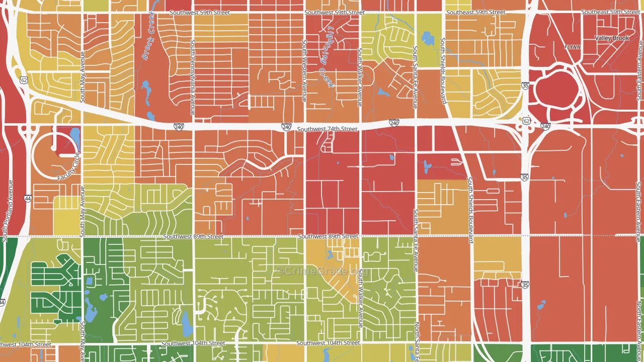 73139, OK Map of Theft Rates