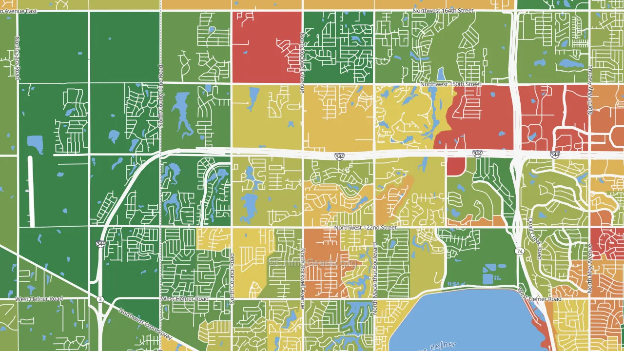 73142, OK Map of Theft Rates