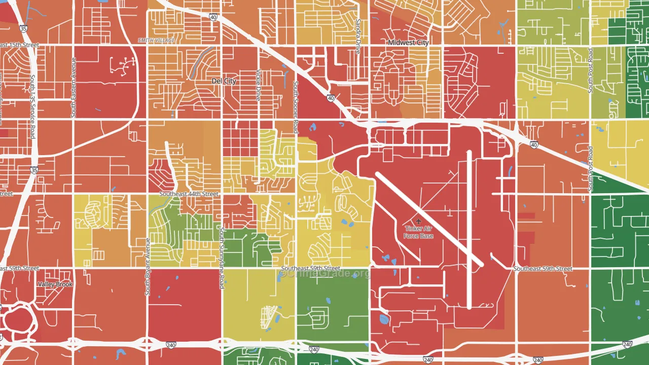 73145, OK Map of Theft Rates
