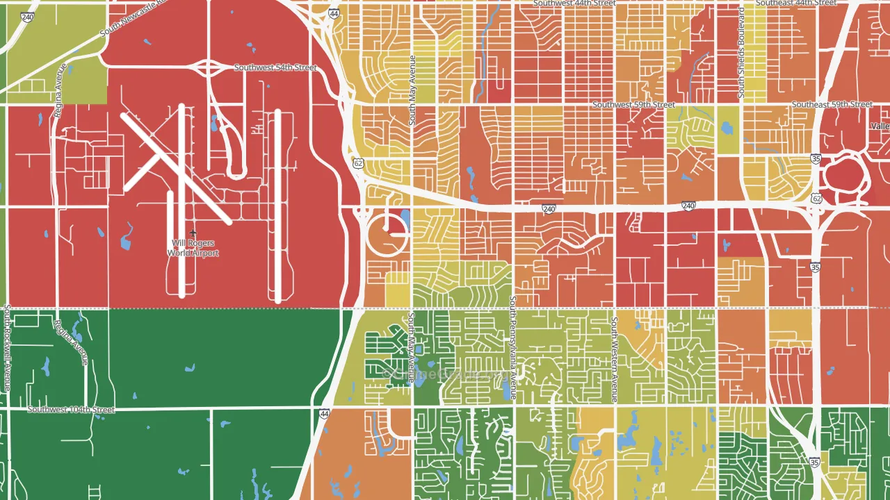73159, OK Map of Theft Rates