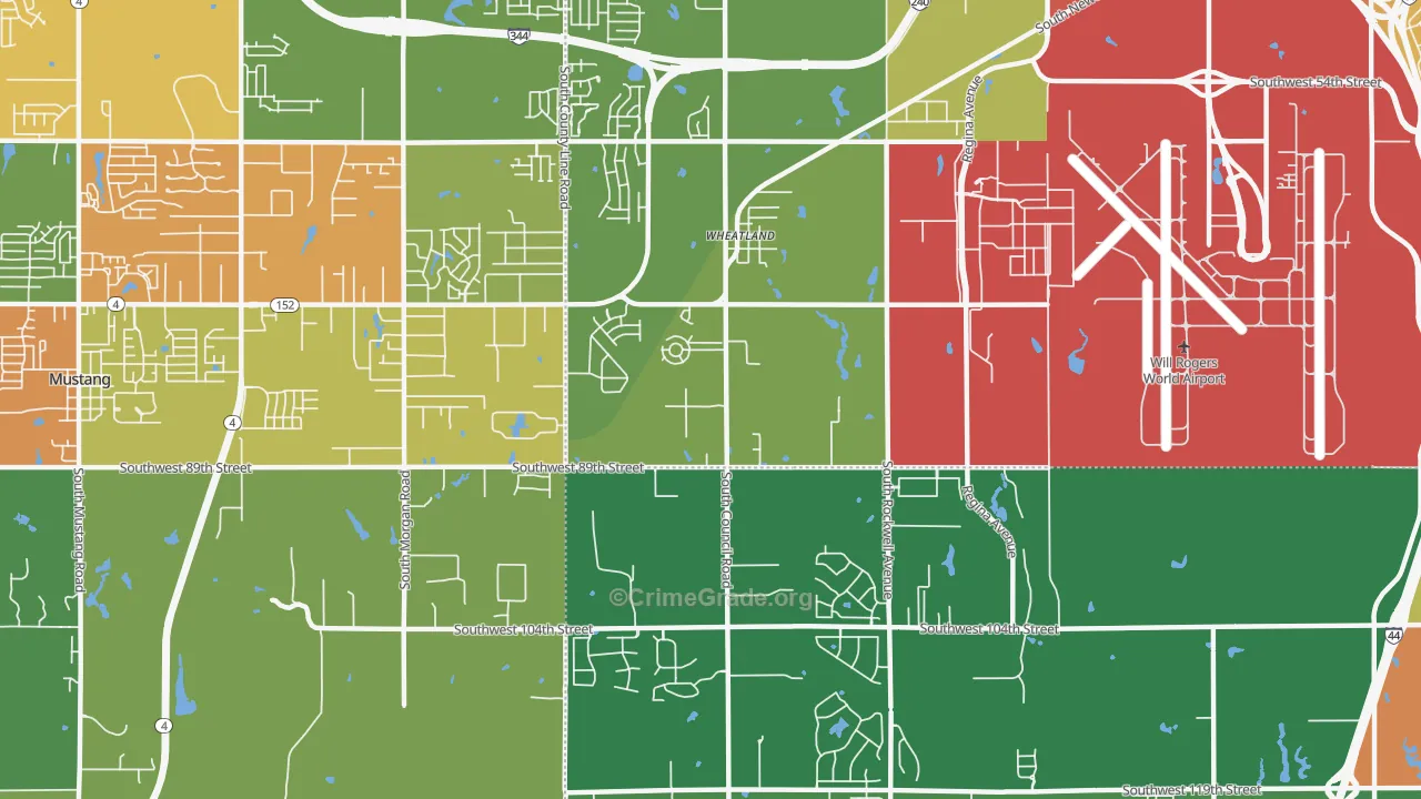 73169, OK Map of Theft Rates