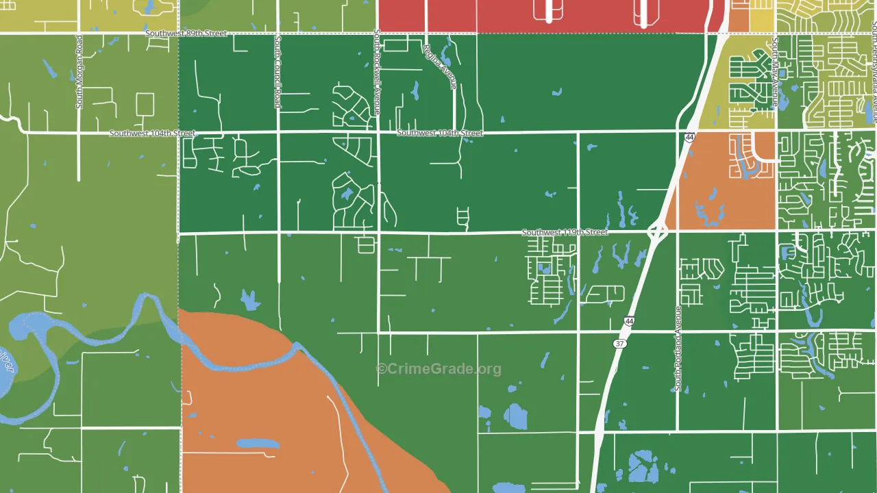 73173, OK Map of Theft Rates