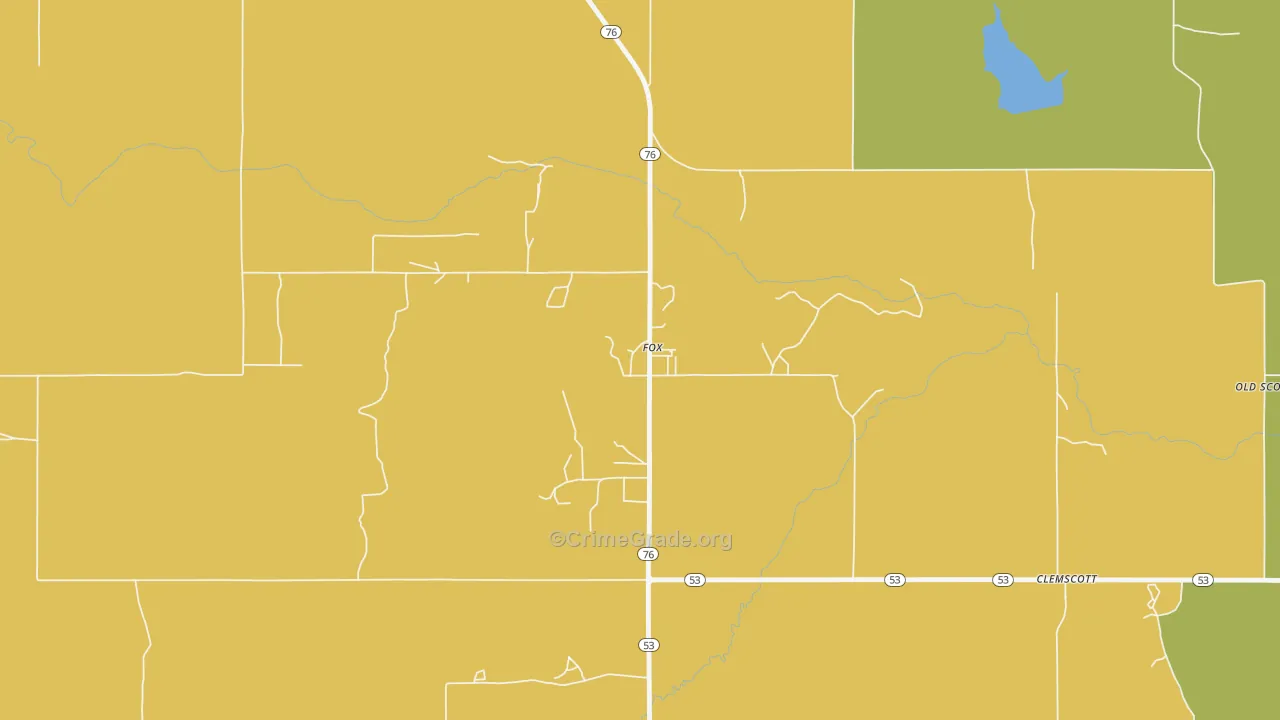73435, OK Map of Theft Rates