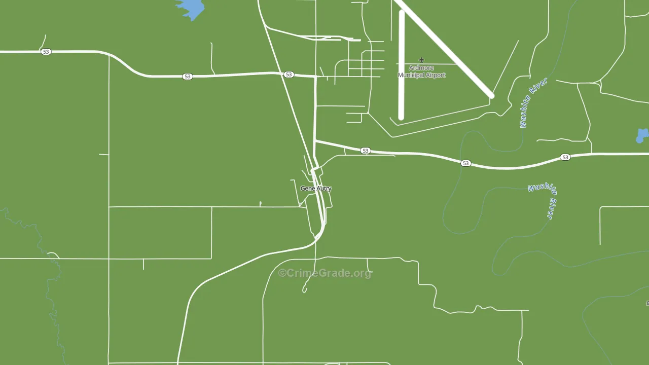 73436, OK Map of Theft Rates