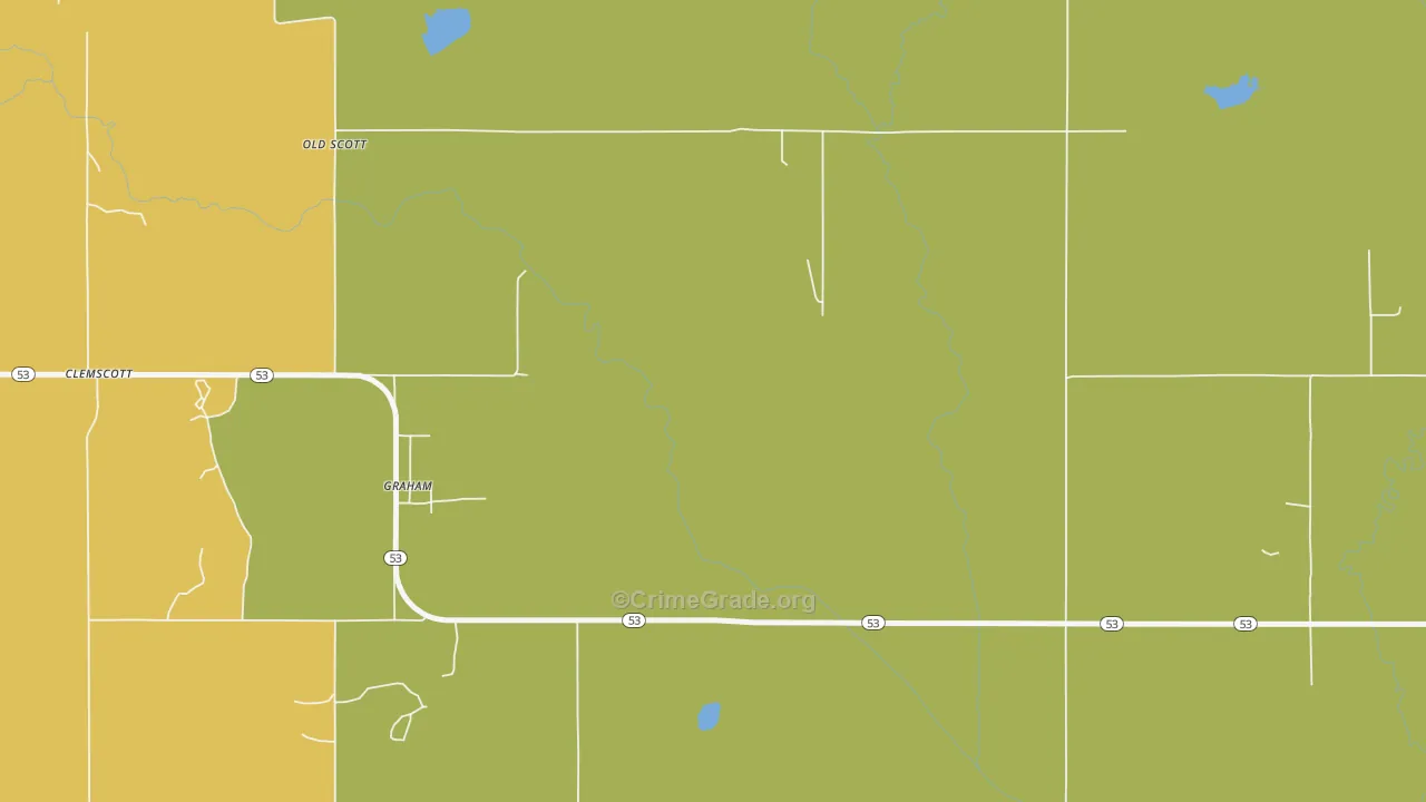 73437, OK Map of Theft Rates