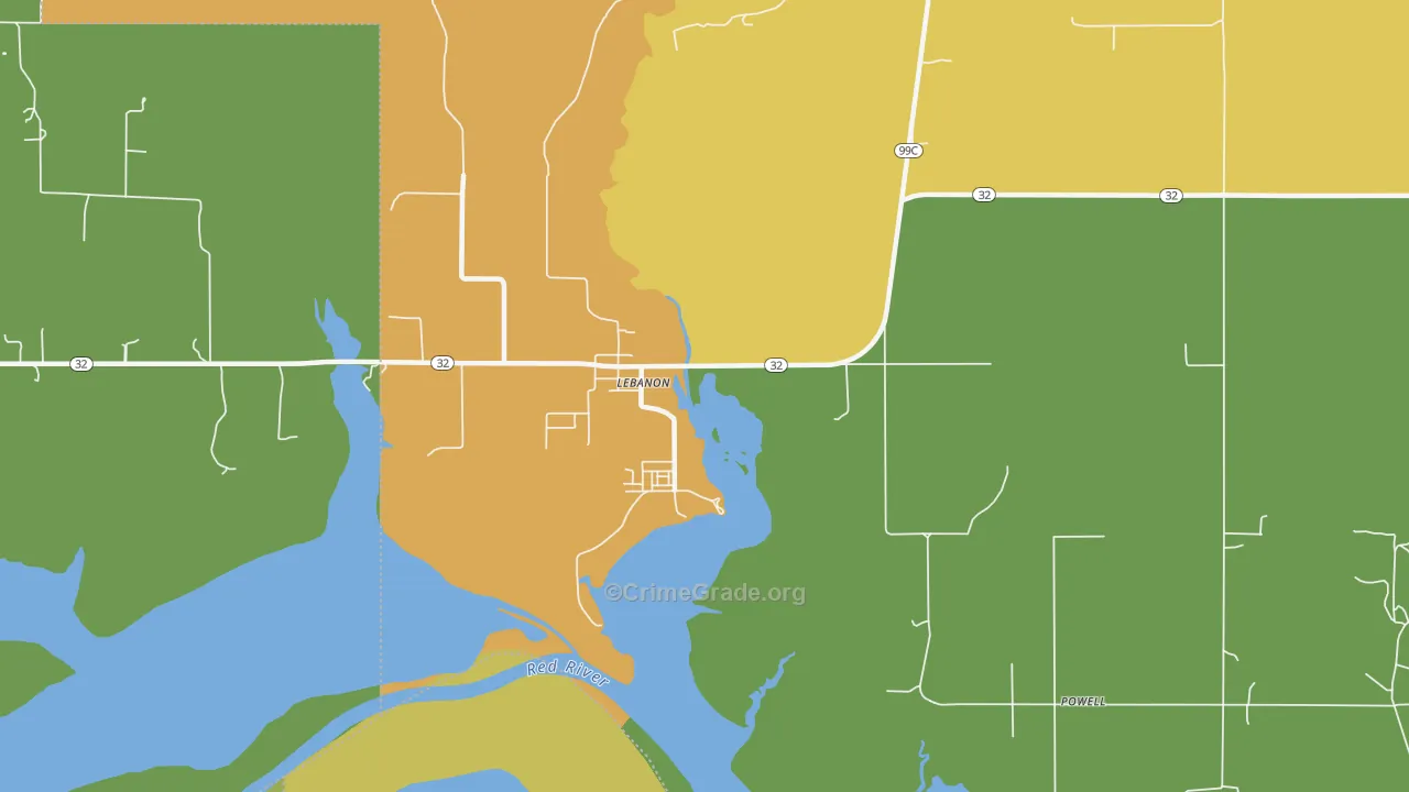 73440, OK Map of Theft Rates
