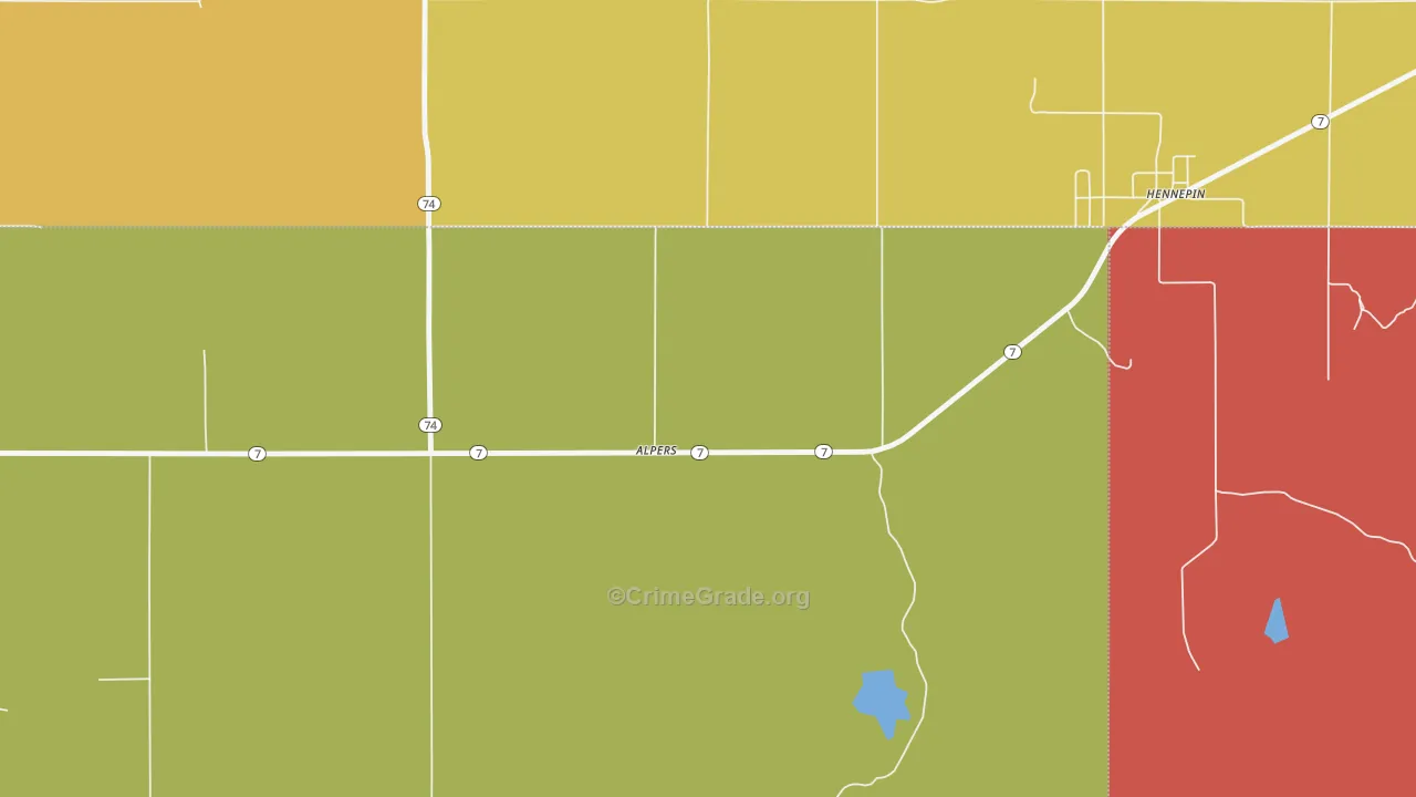 73444, OK Map of Theft Rates