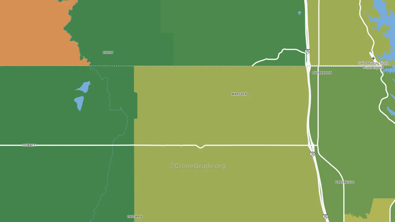 73453, OK Map of Theft Rates