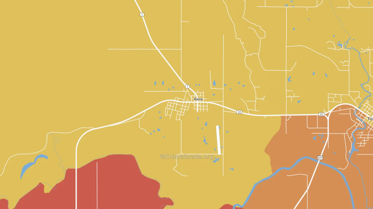 73455, OK Map of Theft Rates