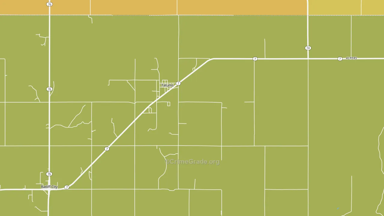 73487, OK Map of Theft Rates