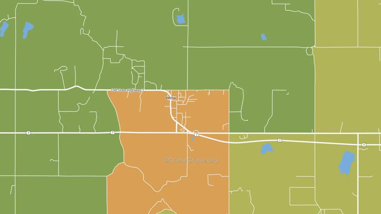 73491, OK Map of Theft Rates