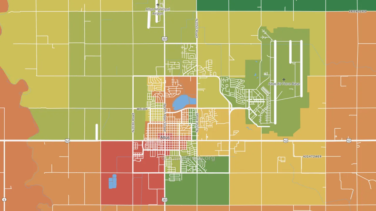 73521, OK Map of Theft Rates