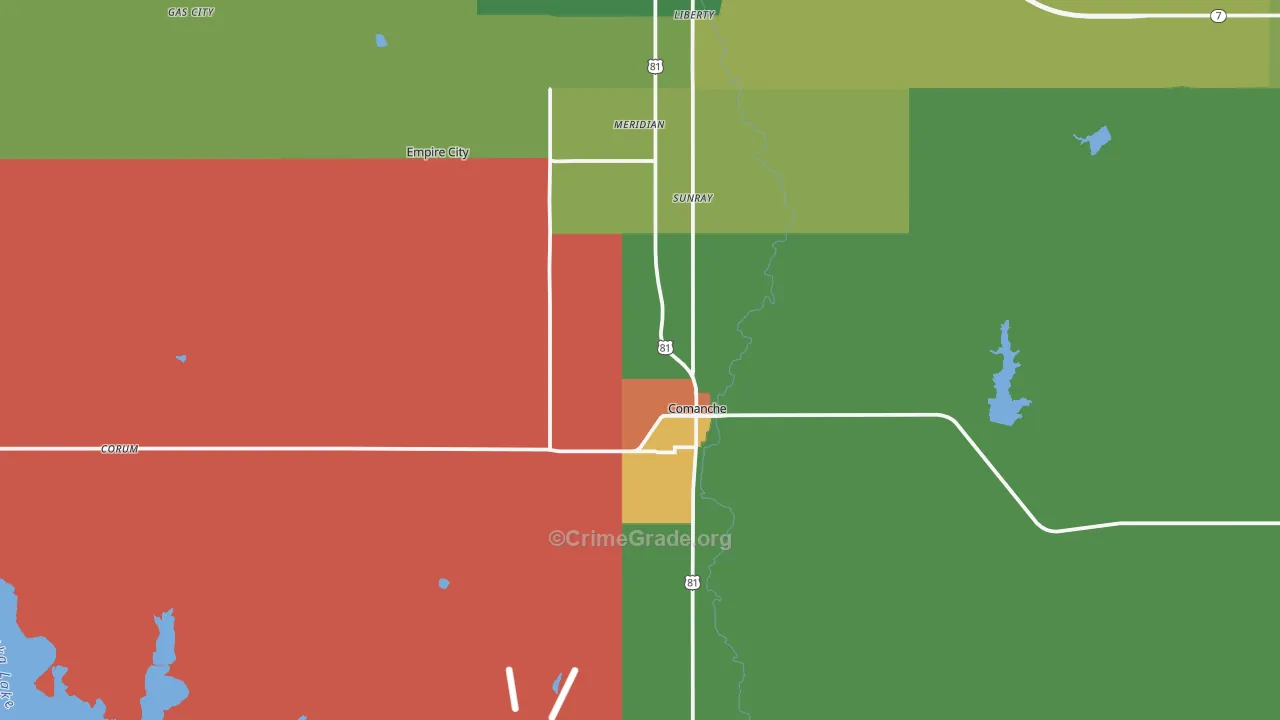 73529, OK Map of Theft Rates