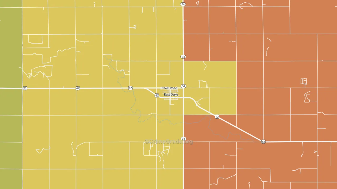 73532, OK Map of Theft Rates