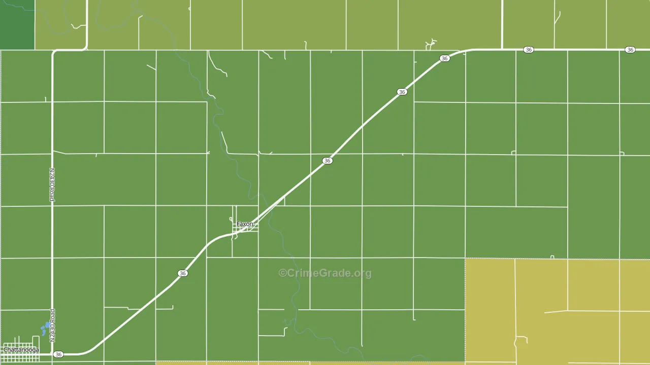 73540, OK Map of Theft Rates