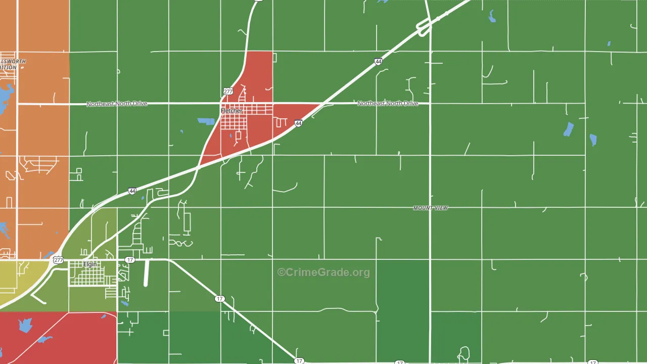 73541, OK Map of Theft Rates
