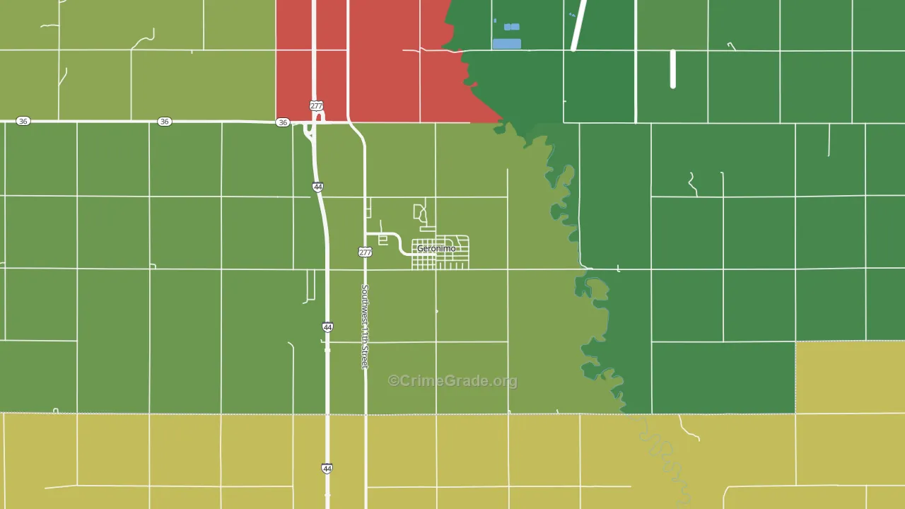 73543, OK Map of Theft Rates
