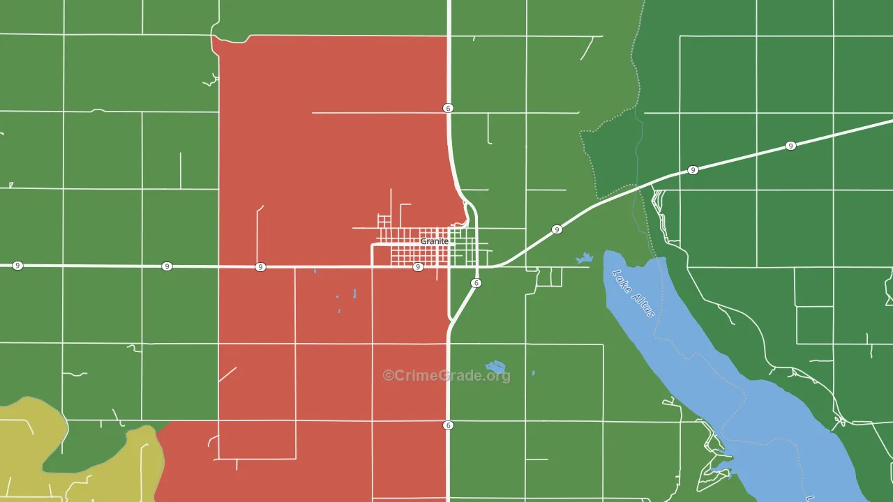 73547, OK Map of Theft Rates