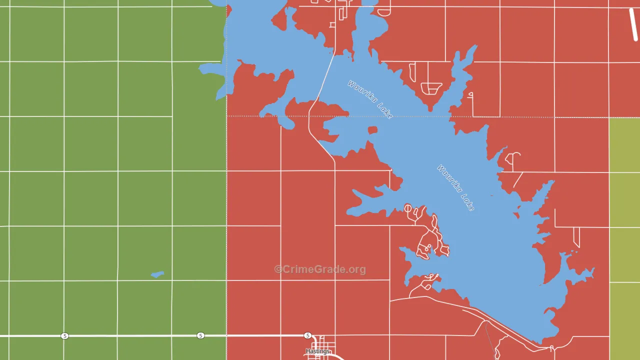 73548, OK Map of Theft Rates