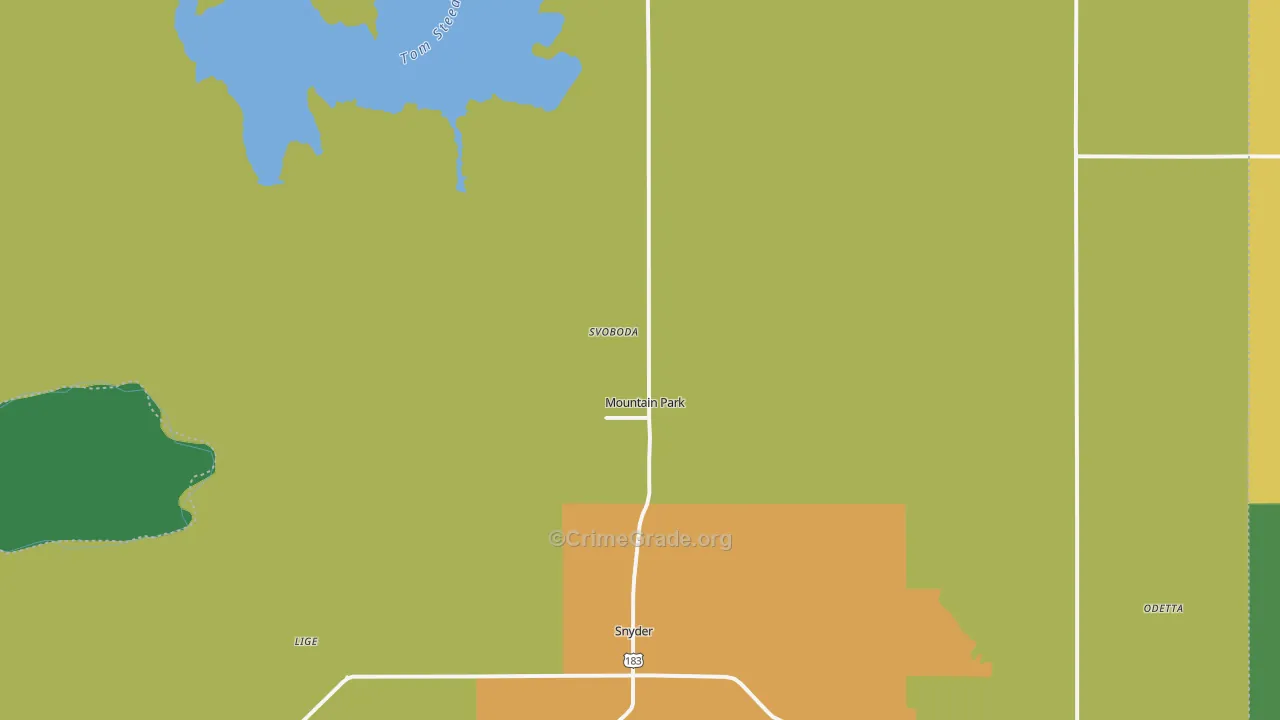 73559, OK Map of Theft Rates