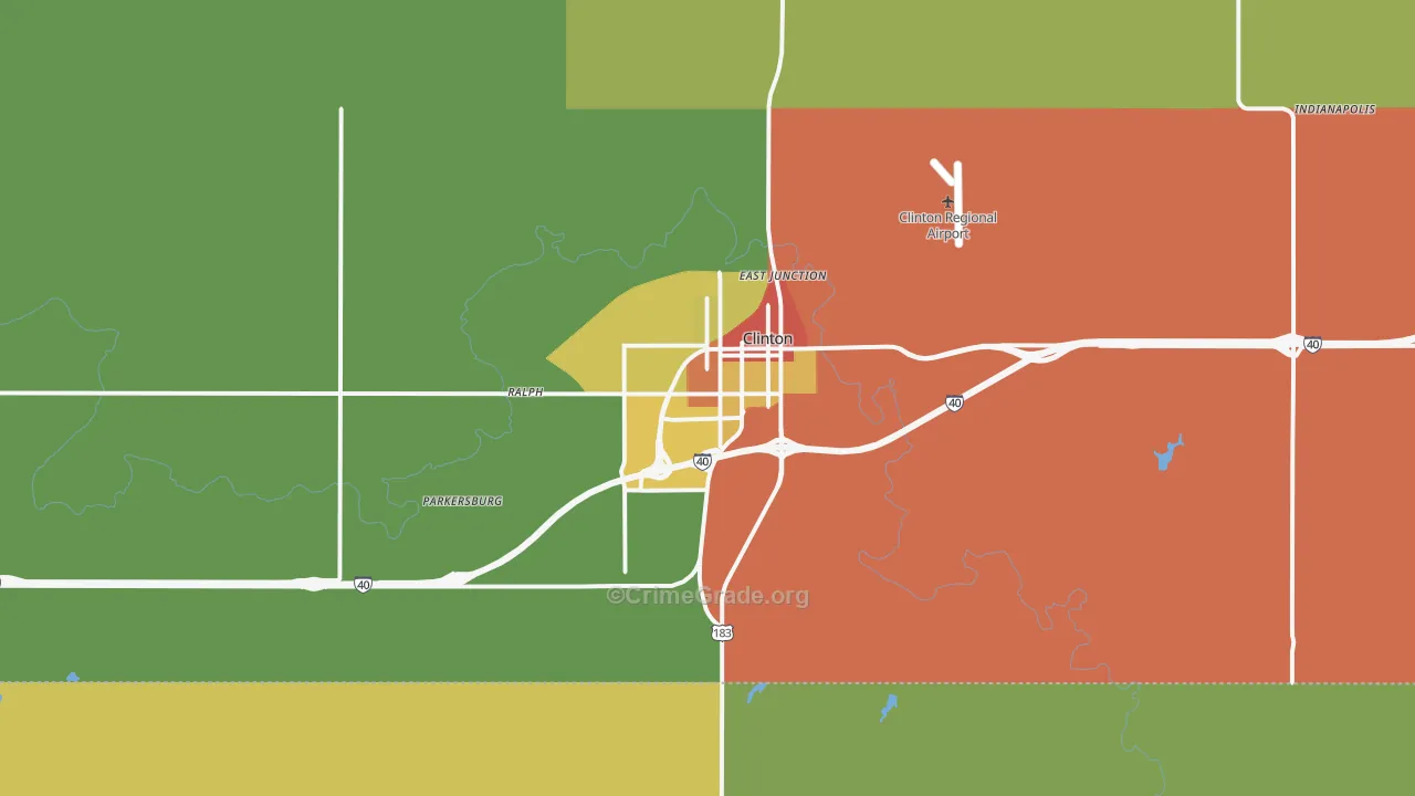 73601, OK Map of Theft Rates