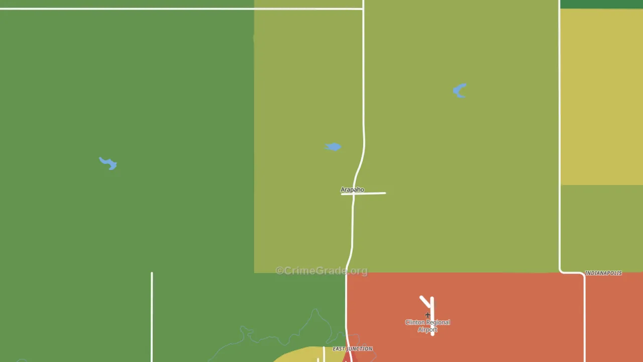 73620, OK Map of Theft Rates